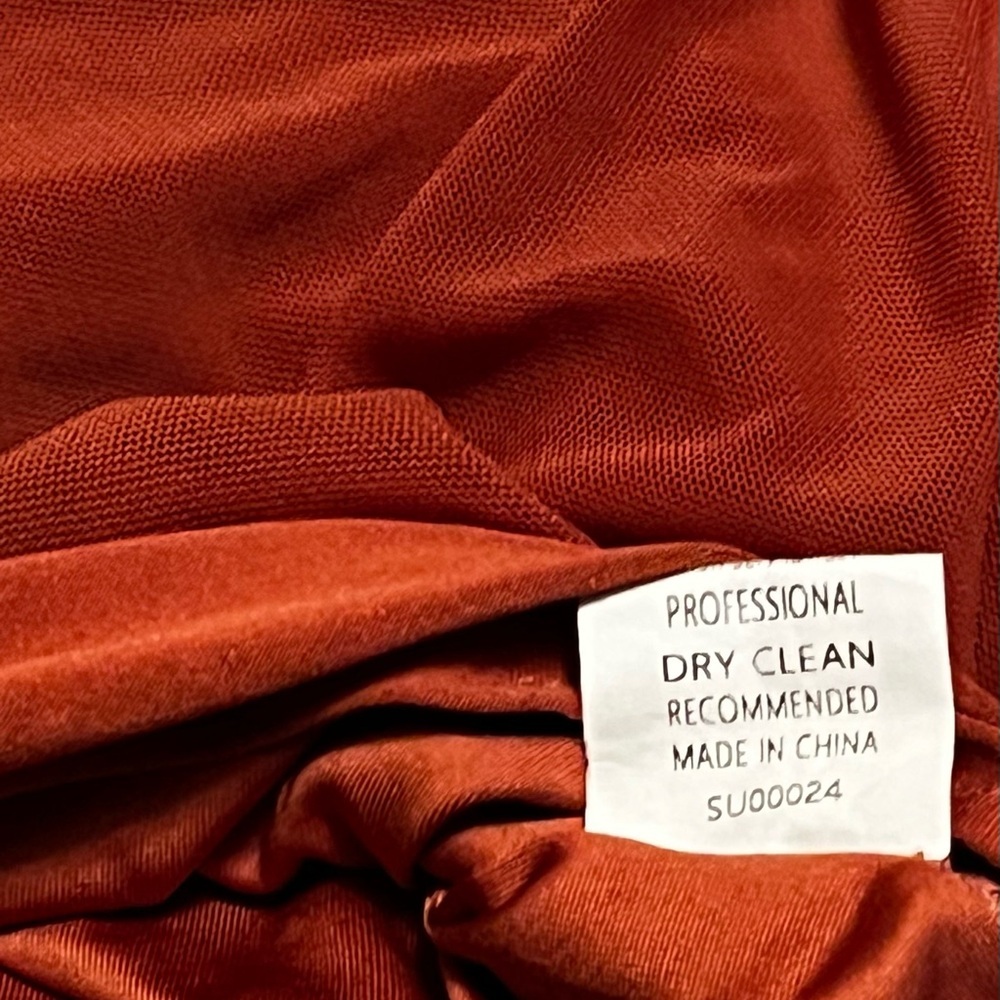 Women’s /Source Unknown Ruffled Burnt Orange Skirt Set Size XS - Picture 6 of 6